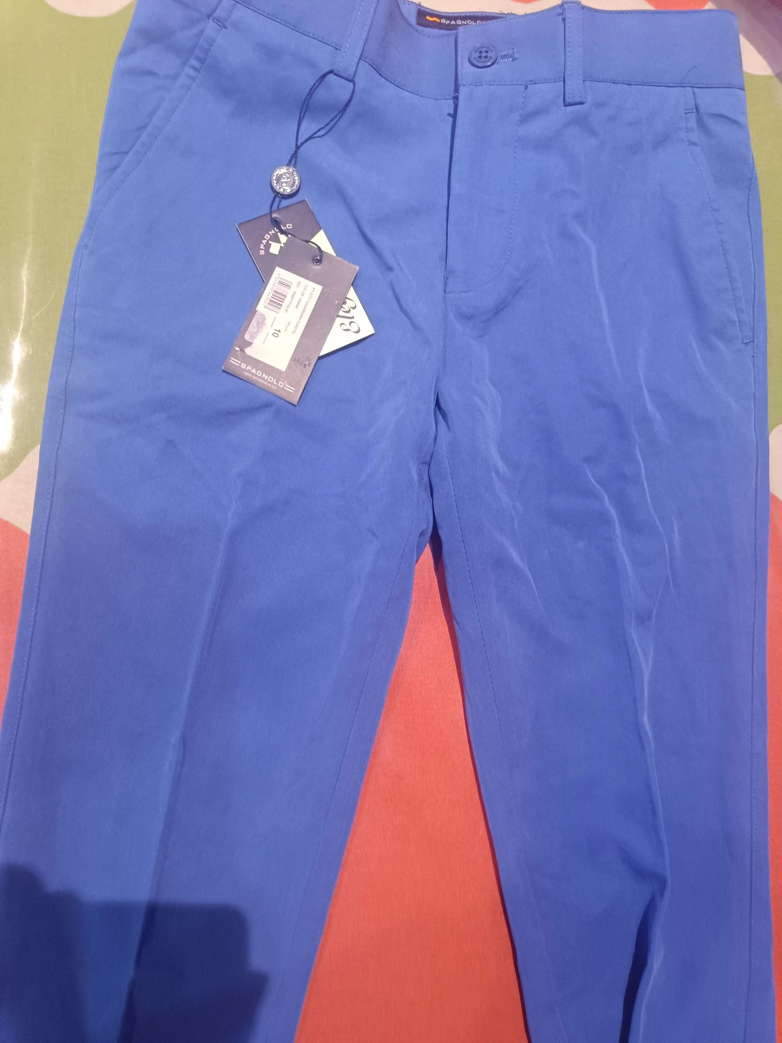 👖 PANTALÓN CHINO DE GABARDINA NIÑO - SPAGNOLO (TALLA 10) - NUEVO CON ETIQUETA 💙